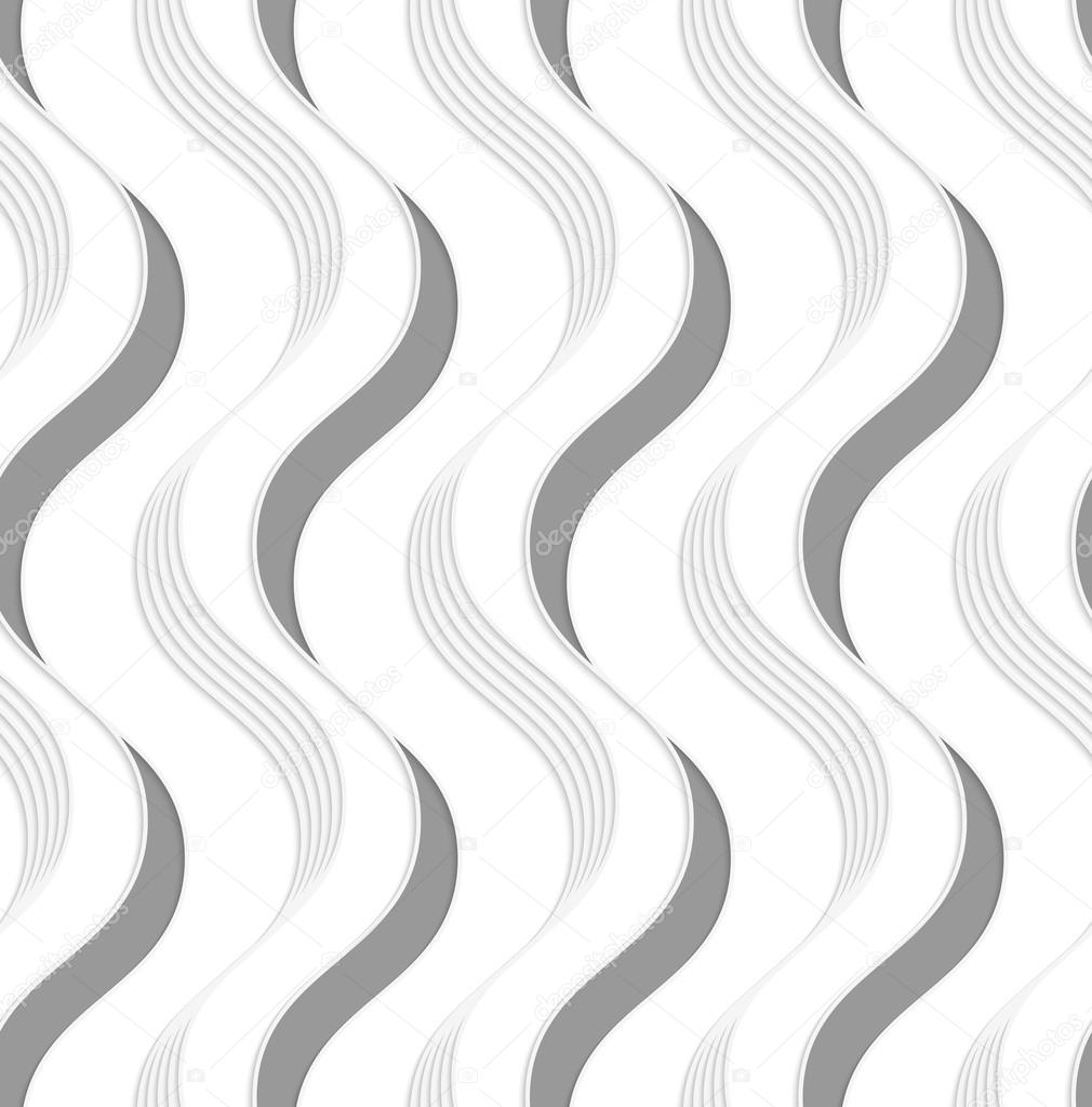 Paper cut out vertical gray waves