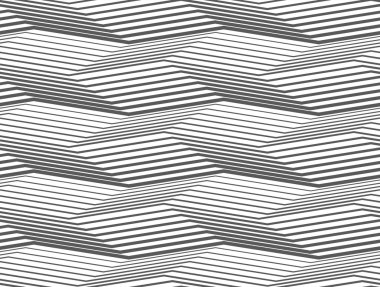 Gray striped uneven zigzag