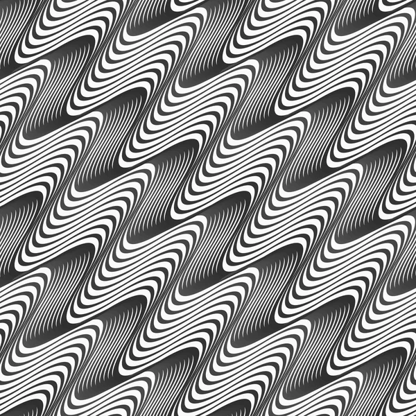 Gray diagonal wavy texture with gradient — Stock Vector