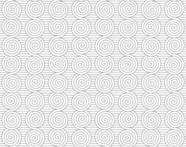 Gray fusionerende Archimedean spiraler på fortsætter linjer – Stock-vektor