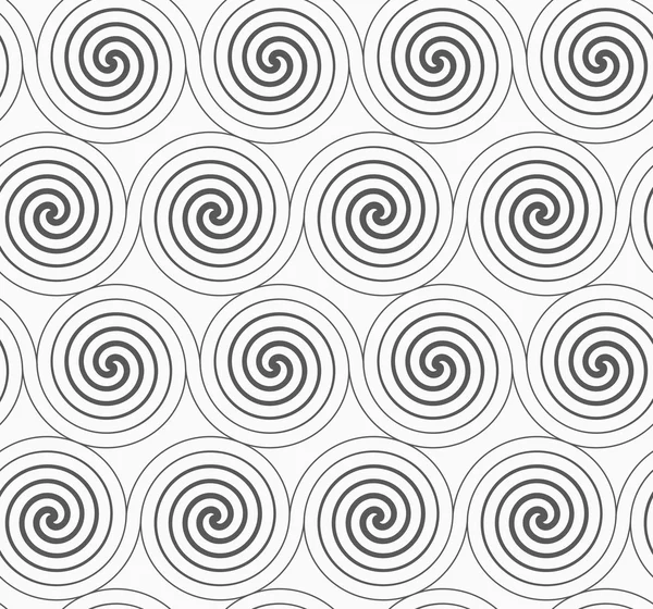 Gray merging Archimedean spirals — Stockový vektor