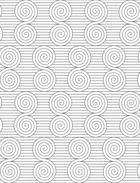 Gray reflected Archimedean spirals on continues lines — Stockvector
