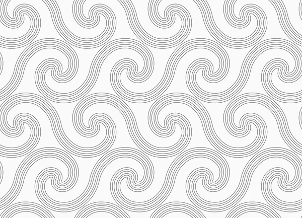 Gray simple striped spiral waves — 스톡 벡터