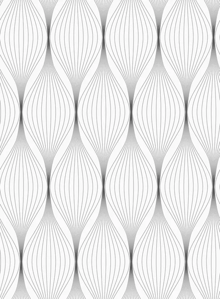 Gray striped connected ovals — Stockvector