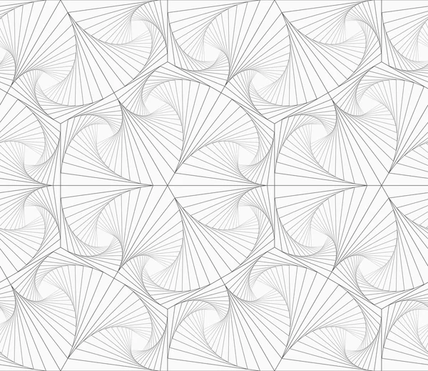 Gray striped overlapping shapes — Stockvector