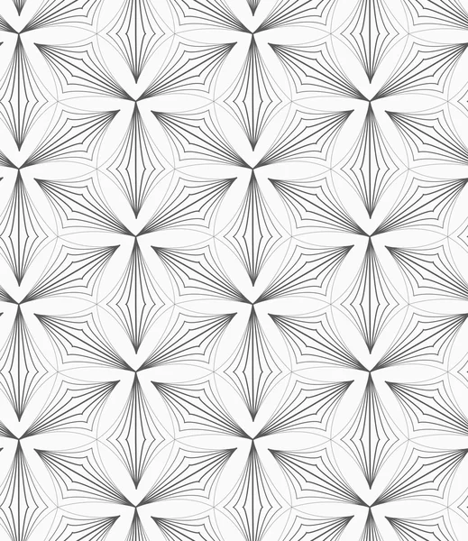 Trèfles pointus rayés gris — Image vectorielle