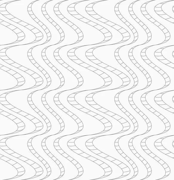 Gray striped uneven wavy lines — Stock Vector