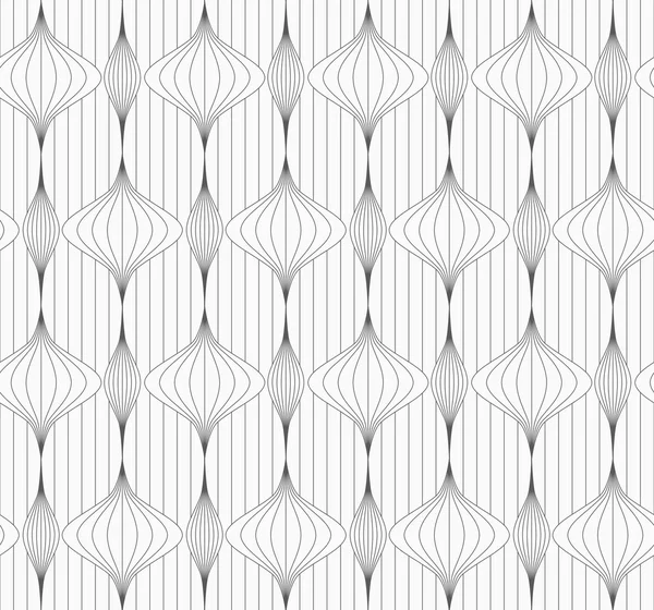 Gray striped vertical Chinese lanterns on continues lines — Stockvector