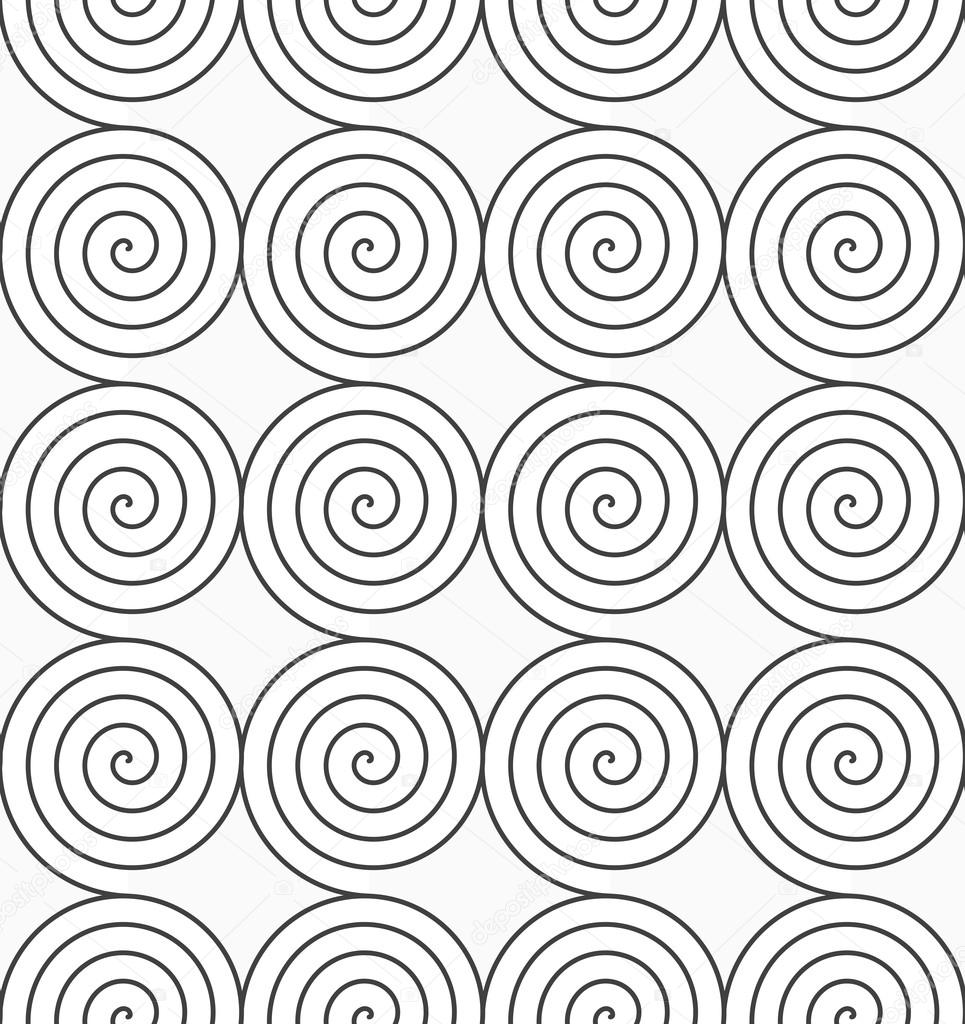 Gray Archimedean spirals