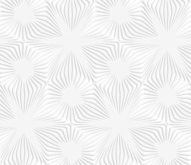 Paper white perforated stripes forming stars