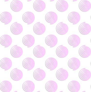 White colored paper pink round spirals