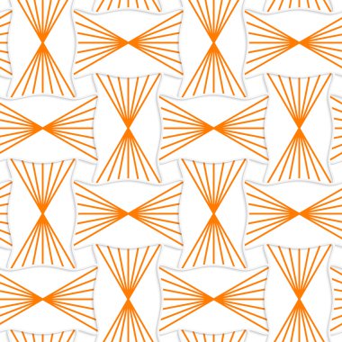 3D orange striped pin will rectangles
