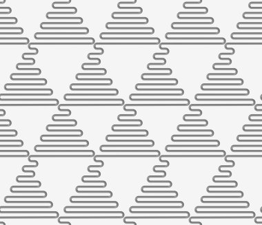 Perforated wavy triangles in rows