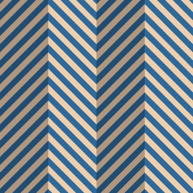 Retro fold blue striped zigzag