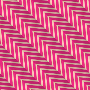 Retro fold magenta diagonal striped zigzag