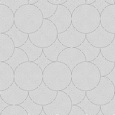 Slim gray striped overlapped circles random