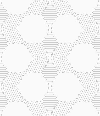 Slim gray wavy diamonds forming stars