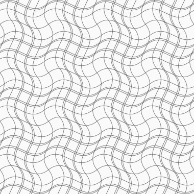 Slim gray wavy lines forming wavy squares