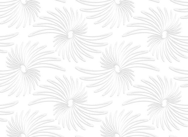 Paper white abstract daisy flowers — 图库矢量图片