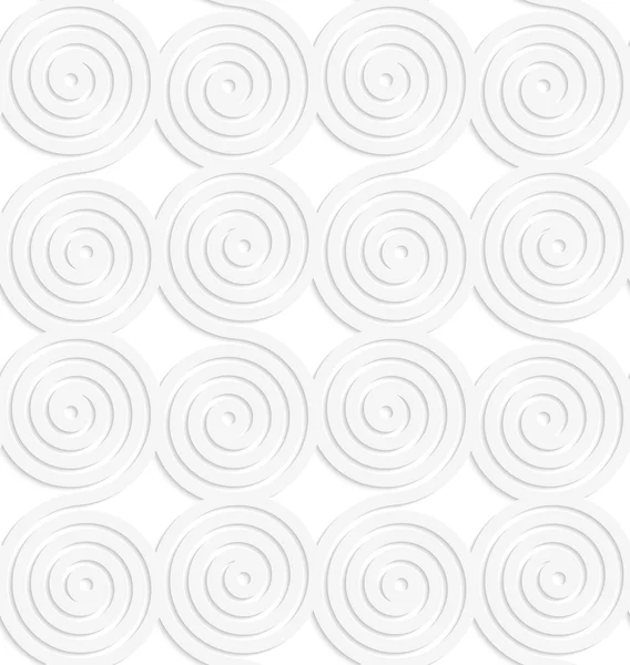 Papier weiß verschmelzende Spiralen — Stockvektor