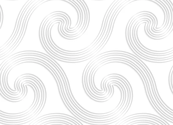 Paper white striped spiral waves big — Stok Vektör