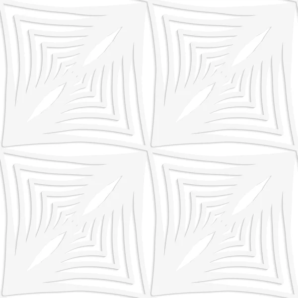 Papier weiß gestreifte Quadrate mit Verdickung — Stockvektor