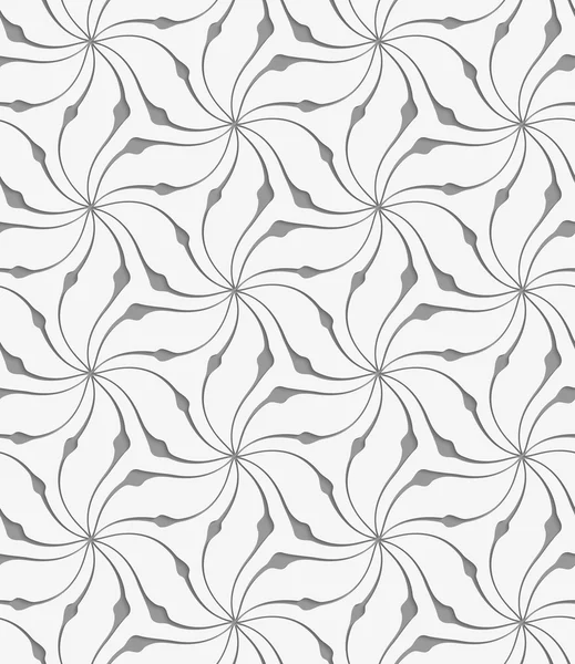 Perforated floral leafy shapes star — Stockový vektor