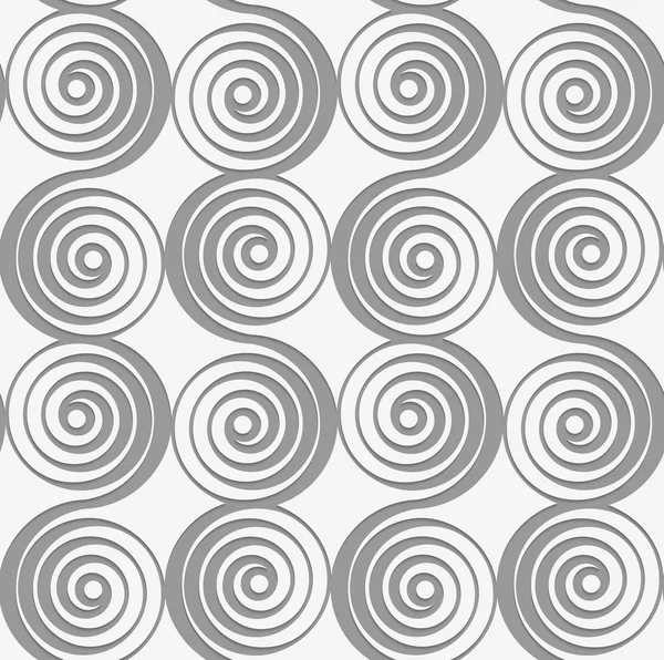 Perforated merging spirals — Stockový vektor
