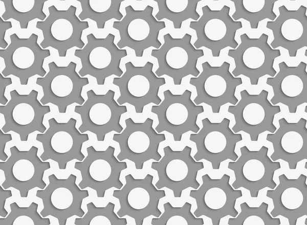 Perforated simple gears — Stock Vector