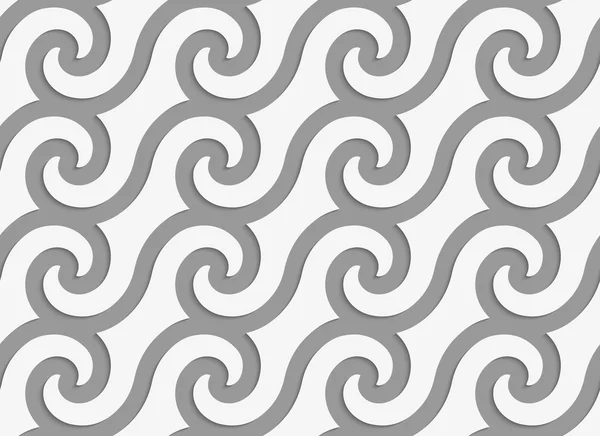 Perforated spiral waves — Stockový vektor