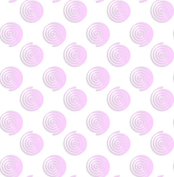 White colored paper pink round spirals — Wektor stockowy