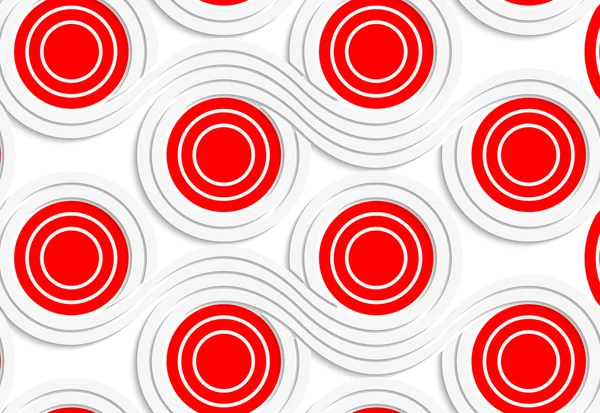 White colored paper red spools merging — Stok Vektör