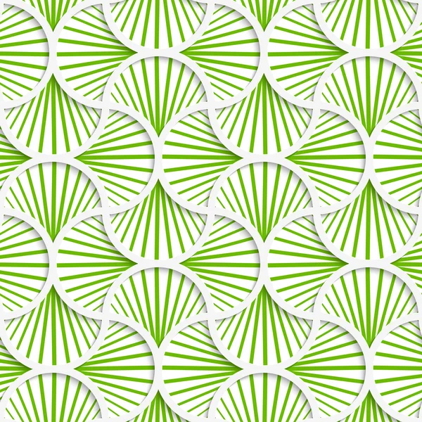 Broche à rayures vertes 3D grille — Image vectorielle