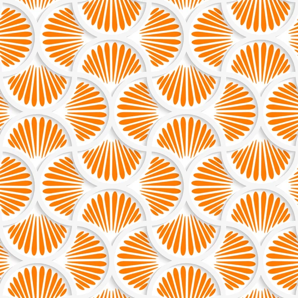 3D orange ray striped pin will grid — Stockový vektor