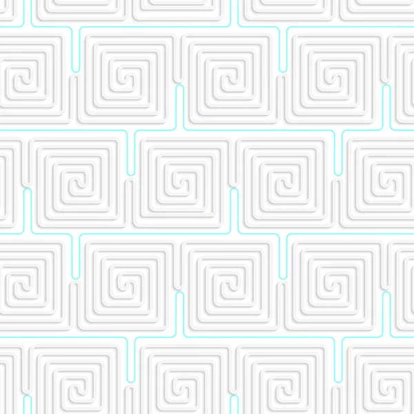 3D white spiral squares with blue — Wektor stockowy