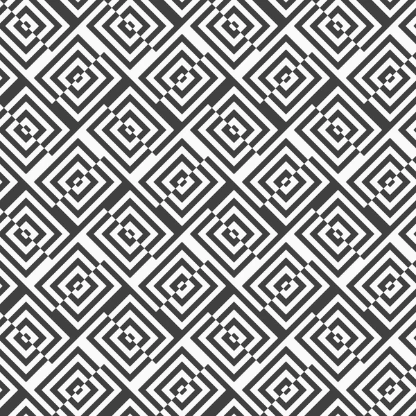 Alternating black and white diagonally cut squares with turn — Stockvector