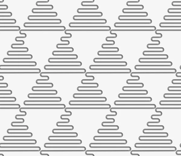 Perforated wavy triangles in rows — ストックベクタ