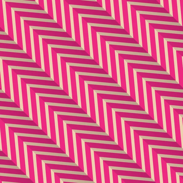 Retro fold magenta diagonal striped zigzag — Stock vektor
