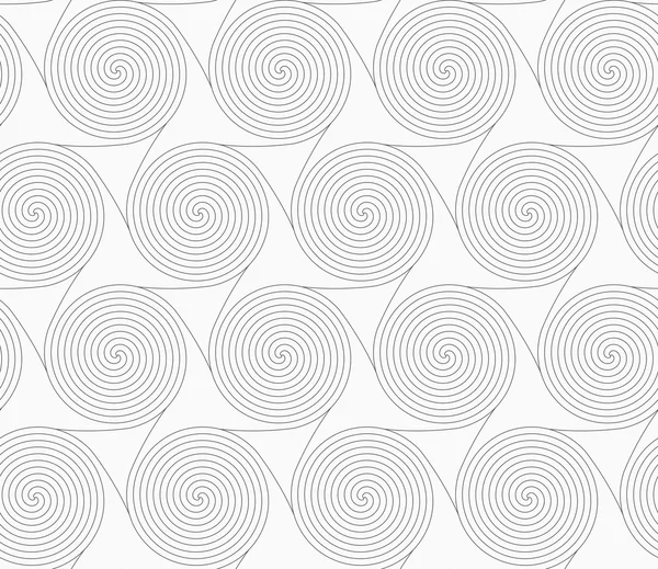 Slim gray merging spirals with triangles — Stockvector
