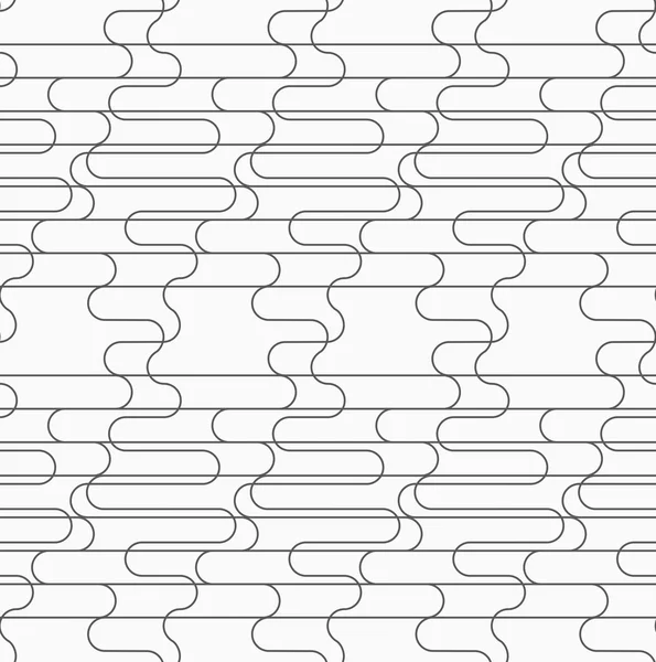 Slim gray overlapping waves — Stock vektor