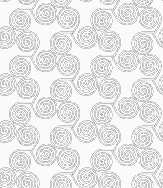 Slim grigio piccole spirali a strisce a tre giri — Vettoriale Stock