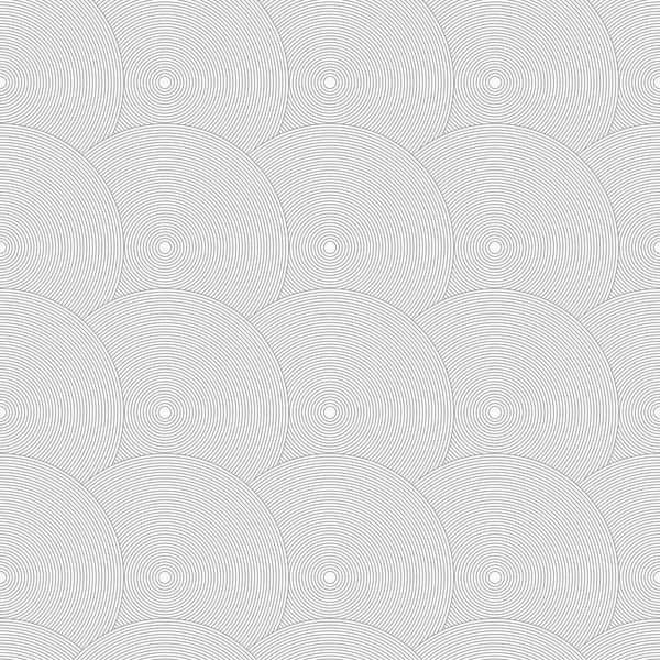 Slim gray striped overlapped circles in row — Wektor stockowy