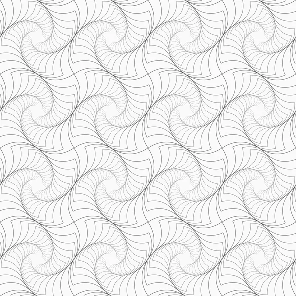 Slim gray striped twisted squares — Stockvector