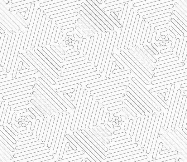 Slim gray wavy triangles forming hexagons — Stockvector