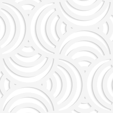 White paper 3D four stripes circle pin will