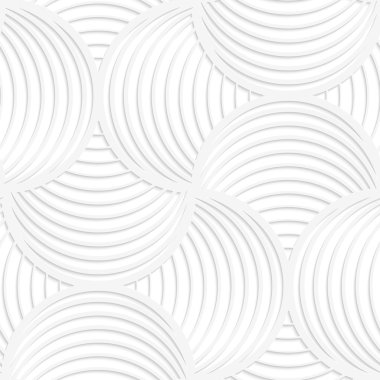 White paper 3D slim stripes circle pin will