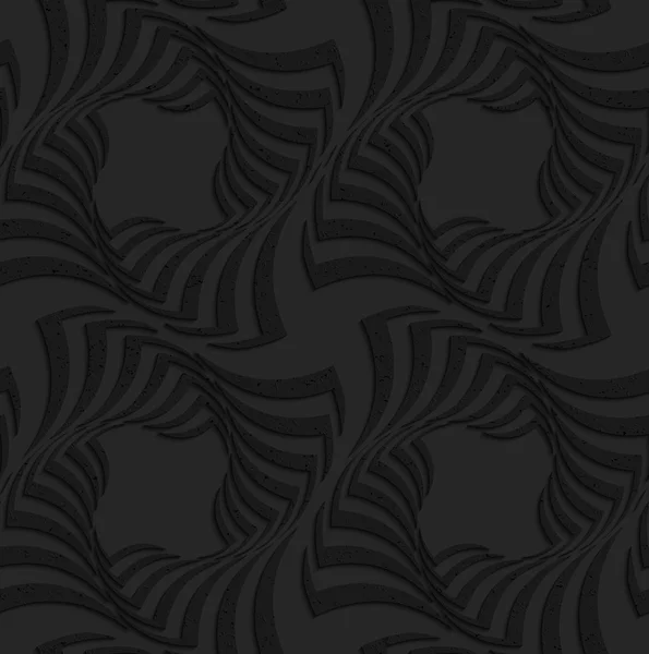 Textured black plastic twisted big squares — Stockvector