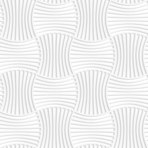 Papel blanco 3D cinco rayas onduladas pin rectángulos — Vector de stock