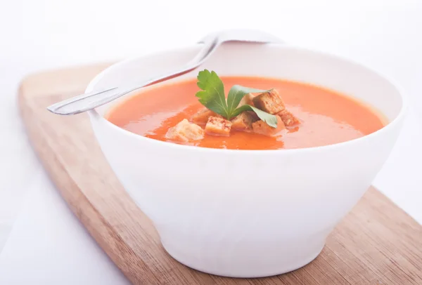 Creamy carrot soup — Stock Photo, Image