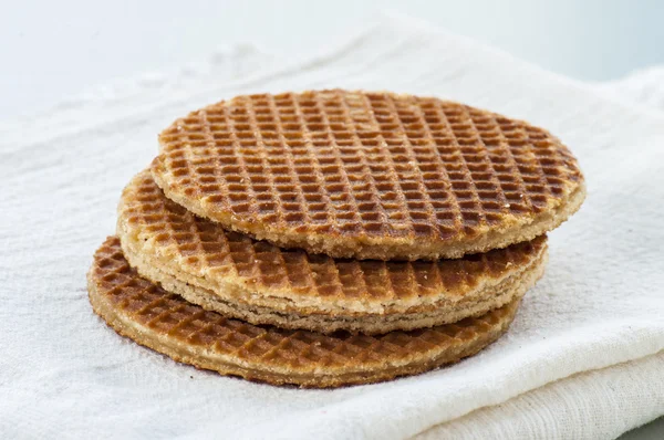 Holandês waffles close up — Fotografia de Stock